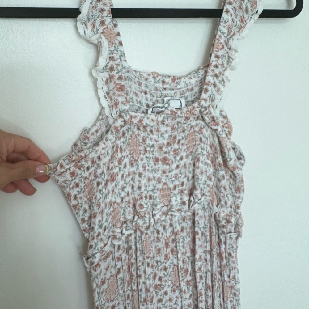 Hippie Rose Pink Floral Midi Dress - Picture 5 of 7